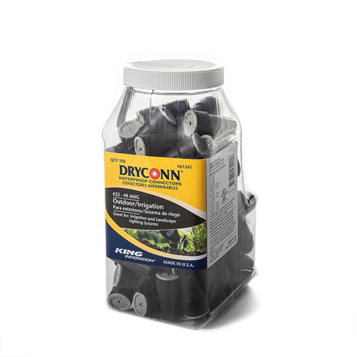 Total Light Black/Gray Waterproof Connector (100 Pack)