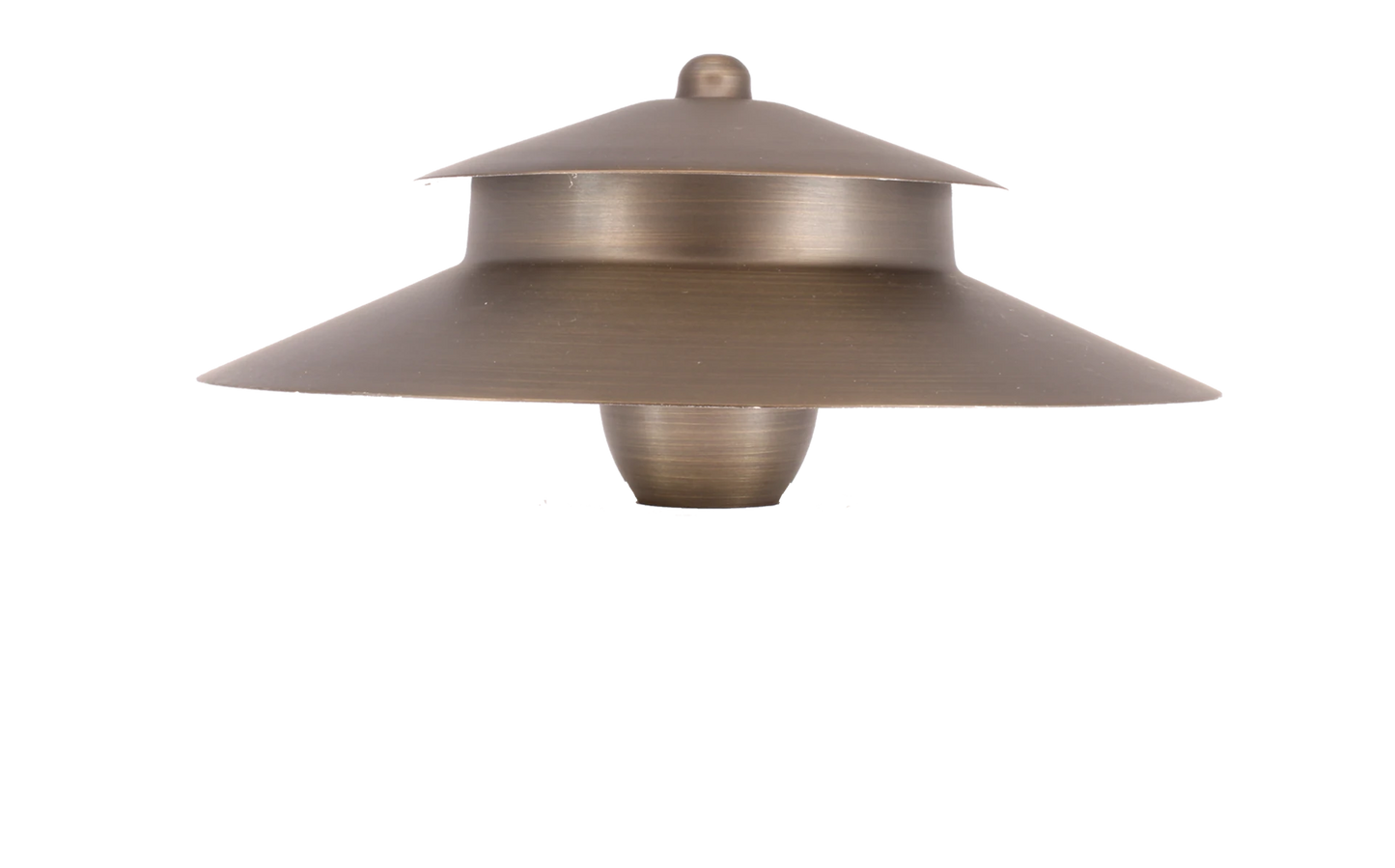 Naples Path Light Top Classic Brass 2 Tier Top