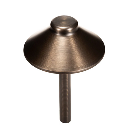 Total Light  Boca Brass Path Light- 6" Shade 18" Stem