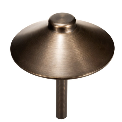 Total Light  Boca Brass Path Light- 8" Shade 18" Stem