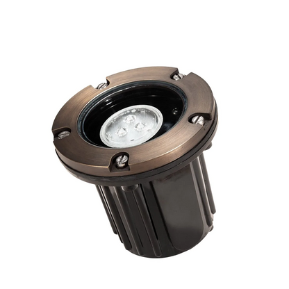 Total Light  Well Light With Classic Brass & Clear Lens Top