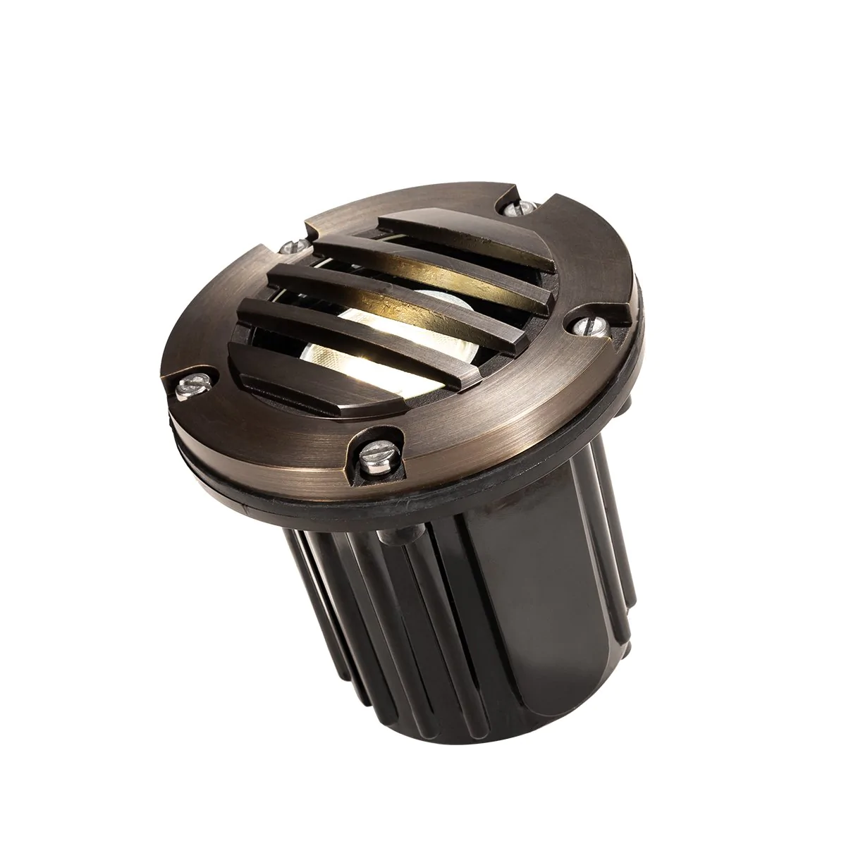 Total Light  Well Light With Classic Brass Louvered Top