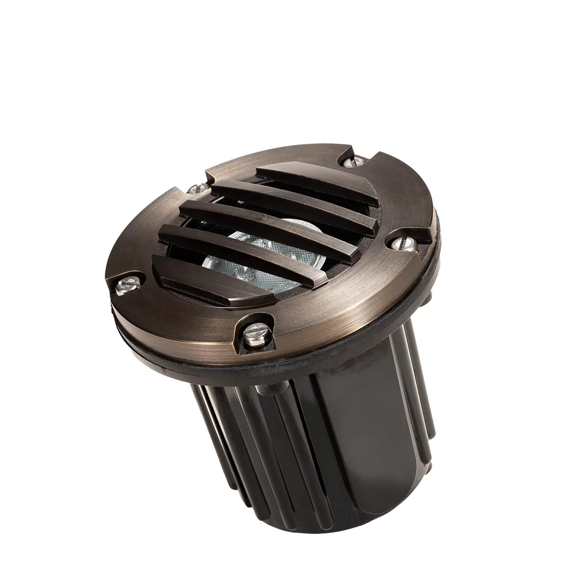 Total Light  Well Light With Classic Brass Louvered Top