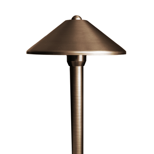 Total Light Destin Brass Path Light- Cone Shade 15" Stem