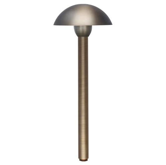Total Light Melbourne Dome Style Brass Path light with 18" Stem